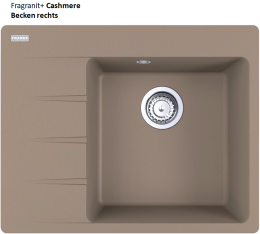 FRANKE Kchensple Centro CNG 611-62A Fragranit+ Einbausple / Granitsple Flchenbndig mit Siebkorb als Drehknopfventil