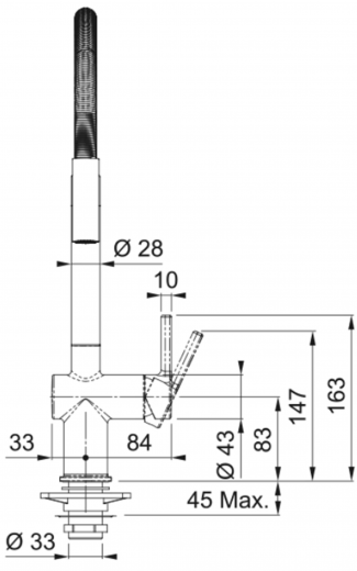 FRANKE Kchenarmatur Active Semi Pro Einhebelmischer Chrom mit Pendelbrause umstellbar 180 schwenkbarer Auslauf