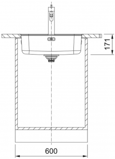 FRANKE Kchensple Smart SRX 210-50 A Edelstahlsple Slimtop / Flchenbndig mit Hahnlochbank und Siebkorb als Drehknopfventil