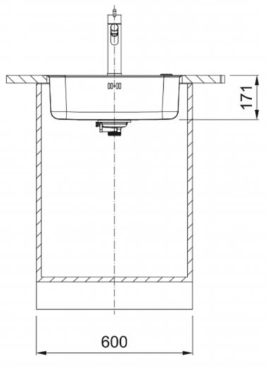 FRANKE Kchensple Smart SRX 210-50 Edelstahlsple Slimtop / Flchenbndig mit Siebkorb als Drehknopfventil