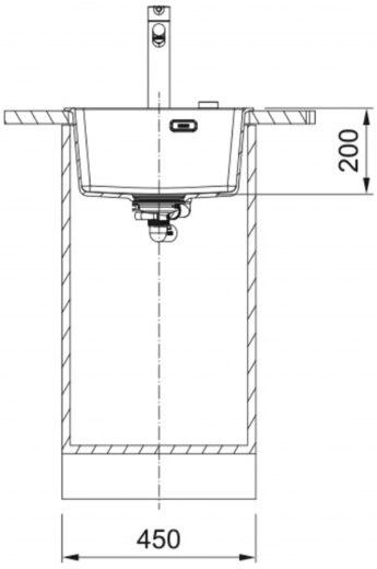 FRANKE Kchensple Maris MRG 610-39 A HLB Fragranit+ Granitsple Black Matt - Black Collection Einbausple mit Siebkorb als Stopfenventil