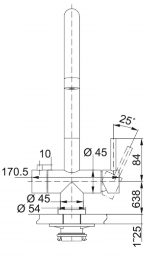 FRANKE Eos Clear Water J 3-Wege Kchenarmatur Festauslauf Edelstahl massiv Trinkwasserfilter Armatur ohne Filter