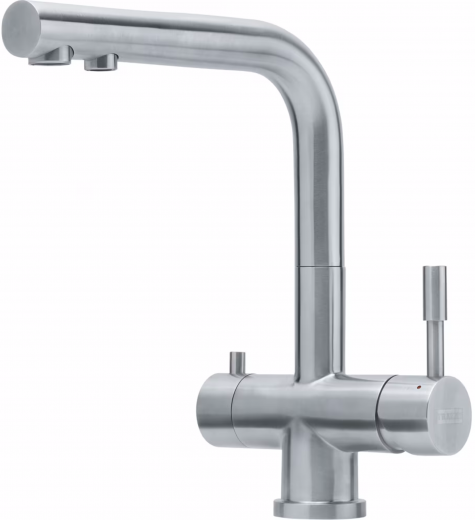 FRANKE Atlas Clear Water L Set 3-Wege Kchenarmatur Festauslauf Edelstahl massiv mit Trinkwasserfiltersystem