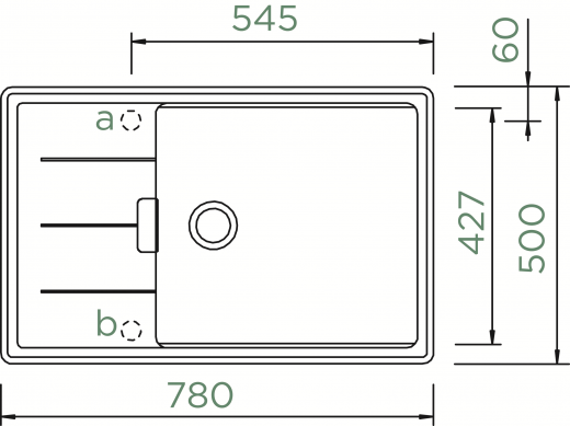 SCHOCK Kchensple Tia D-100LS Cristadur Nano-Granitsple / Einbausple mit Drehexcenter