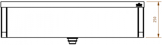 DREILICH Arbeits-/ Mehrzweckbecken 424K-1000 wandhngend gekantetes und geschweites Becken Lnge 1000mm (3504180005)