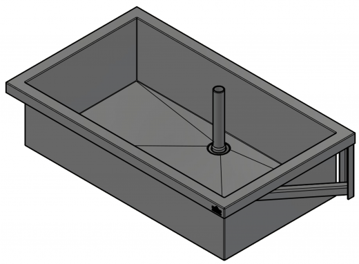 DREILICH Arbeits-/ Mehrzweckbecken 424K-1000 wandhngend gekantetes und geschweites Becken Lnge 1000mm (3504180005)