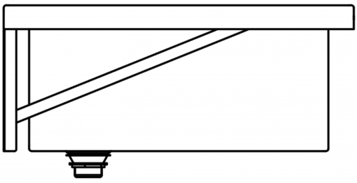 DREILICH Arbeits-/ Mehrzweckbecken 424K-1200 wandhngend gekantetes und geschweites Becken Lnge 1200mm (3504180006)