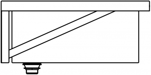 DREILICH Arbeits-/ Mehrzweckbecken 424K-1500 wandhngend gekantetes und geschweites Becken Lnge 1500mm (3504180007)