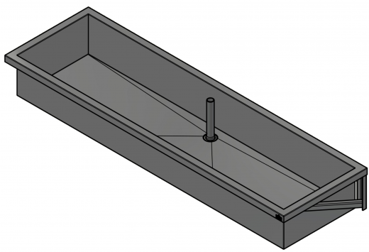 DREILICH Arbeits-/ Mehrzweckbecken 424K-2000 wandhngend gekantetes und geschweites Becken Lnge 2000mm (3504180008)