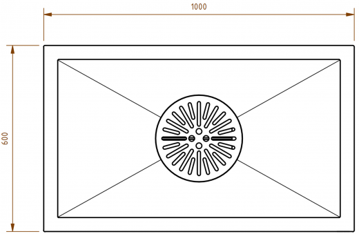 DREILICH Arbeits-/ Mehrzweckbecken 424KS-1000 wandhngend als Werkraum-/ Schlammfangbecken Becken Lnge 1000mm (3504180013)