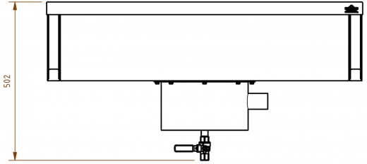 DREILICH Arbeits-/ Mehrzweckbecken 424KS-1000 wandhngend als Werkraum-/ Schlammfangbecken Becken Lnge 1000mm (3504180013)