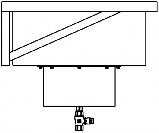 DREILICH Arbeits-/ Mehrzweckbecken 424KS-1000 wandhngend als Werkraum-/ Schlammfangbecken Becken Lnge 1000mm (3504180013)