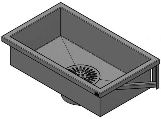 DREILICH Arbeits-/ Mehrzweckbecken 424KS-1000 wandhngend als Werkraum-/ Schlammfangbecken Becken Lnge 1000mm (3504180013)