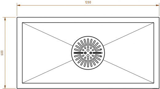 DREILICH Arbeits-/ Mehrzweckbecken 424KS-1200 wandhngend als Werkraum-/ Schlammfangbecken Becken Lnge 1200mm (3504180014)