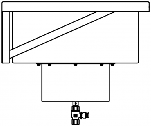 DREILICH Arbeits-/ Mehrzweckbecken 424KS-1200 wandhngend als Werkraum-/ Schlammfangbecken Becken Lnge 1200mm (3504180014)