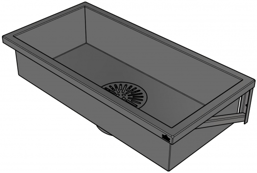 DREILICH Arbeits-/ Mehrzweckbecken 424KS-1200 wandhngend als Werkraum-/ Schlammfangbecken Becken Lnge 1200mm (3504180014)