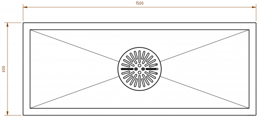 DREILICH Arbeits-/ Mehrzweckbecken 424KS-1500 wandhngend als Werkraum-/ Schlammfangbecken Becken Lnge 1500mm (3504180015)