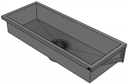 DREILICH Arbeits-/ Mehrzweckbecken 424KS-1500 wandhngend als Werkraum-/ Schlammfangbecken Becken Lnge 1500mm (3504180015)