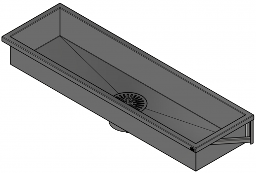 DREILICH Arbeits-/ Mehrzweckbecken 424KS-2000 wandhngend als Werkraum-/ Schlammfangbecken Becken Lnge 2000mm (3504180016)