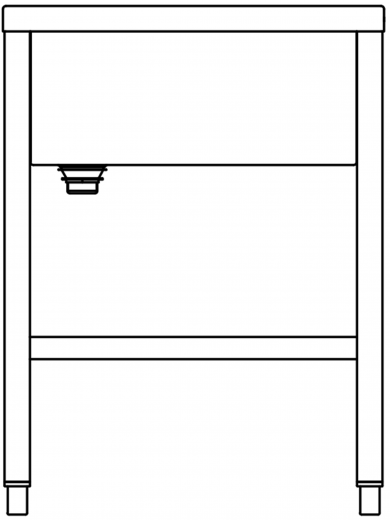 DREILICH Arbeits-/ Mehrzweckbecken 424U-1000 mit Untergestell gekantetes und geschweites Becken Lnge 1000mm (3504180017)