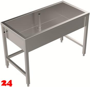 DREILICH Arbeits-/ Mehrzweckbecken 424U-1200 mit Untergestell gekantetes und geschweites Becken Lnge 1200mm (3504180018)