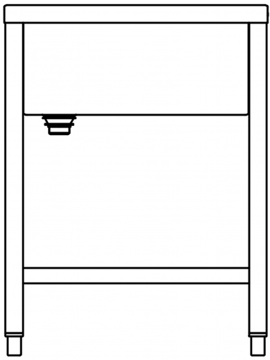 DREILICH Arbeits-/ Mehrzweckbecken 424U-1500 mit Untergestell gekantetes und geschweites Becken Lnge 1500mm (3504180019)