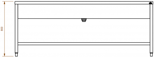 DREILICH Arbeits-/ Mehrzweckbecken 424U-2000 mit Untergestell gekantetes und geschweites Becken Lnge 2000mm (3504180020)