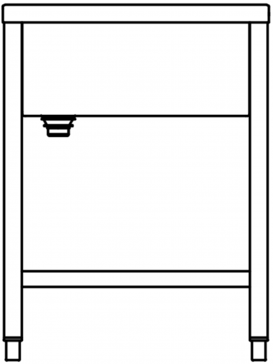 DREILICH Arbeits-/ Mehrzweckbecken 424U-2000 mit Untergestell gekantetes und geschweites Becken Lnge 2000mm (3504180020)