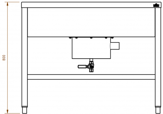 DREILICH Arbeits-/ Mehrzweckbecken 424US-1000 Schlammfangbecken mit Untergestell Lnge 1000mm (3504180053)