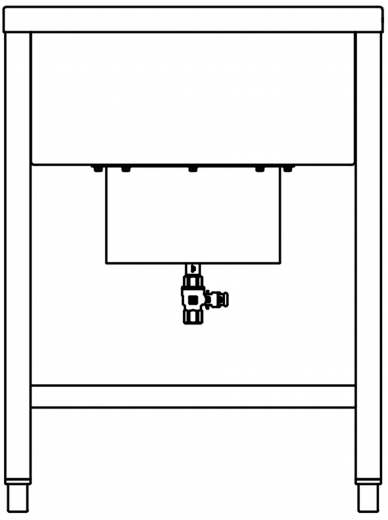 DREILICH Arbeits-/ Mehrzweckbecken 424US-1200 Schlammfangbecken mit Untergestell Lnge 1200mm (3504180055)