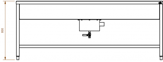 DREILICH Arbeits-/ Mehrzweckbecken 424US-2000 Schlammfangbecken mit Untergestell Lnge 2000mm (3504180057)