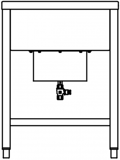 DREILICH Arbeits-/ Mehrzweckbecken 424US-2000 Schlammfangbecken mit Untergestell Lnge 2000mm (3504180057)