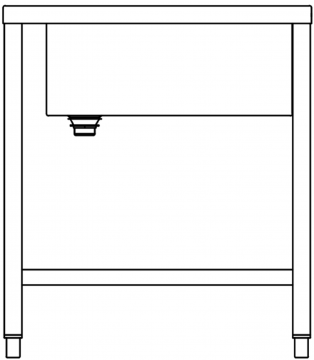 DREILICH Arbeits-/ Mehrzweckbecken 424UH-1000 mit Untergestell und Hahnlochbank Lnge 1000mm (3504180086)