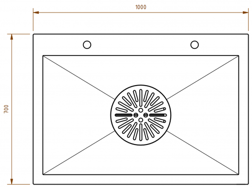 DREILICH Arbeits-/ Mehrzweckbecken 424KSH-1000 wandhngend als Werkraum-/ Schlammfangbecken mit Hahnlochbank Becken Lnge 1000mm (3504180090)