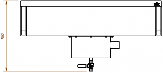 DREILICH Arbeits-/ Mehrzweckbecken 424KSH-1000 wandhngend als Werkraum-/ Schlammfangbecken mit Hahnlochbank Becken Lnge 1000mm (3504180090)