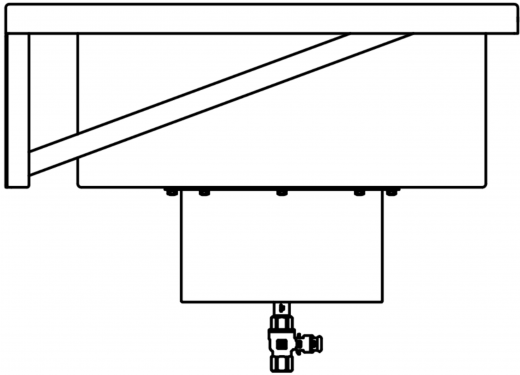 DREILICH Arbeits-/ Mehrzweckbecken 424KSH-1000 wandhngend als Werkraum-/ Schlammfangbecken mit Hahnlochbank Becken Lnge 1000mm (3504180090)