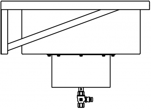 DREILICH Arbeits-/ Mehrzweckbecken 424KSH-1200 wandhngend als Werkraum-/ Schlammfangbecken mit Hahnlochbank Becken Lnge 1200mm (3504180091)