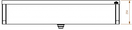 DREILICH Arbeits-/ Mehrzweckbecken 424KH-1200 mit Hahnlochbank wandhngend gekantetes und geschweites Becken Lnge 1200mm (3504180083)