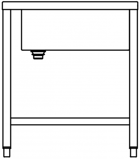 DREILICH Arbeits-/ Mehrzweckbecken 424UH-2000 mit Untergestell und Hahnlochbank Lnge 2000mm (3504180089)