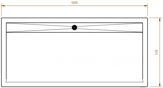 DREILICH Waschrinne 510-1200 mit Schrze wandhngend gekantete und geschweite Konstruktion Lnge 1200mm (3502180098)