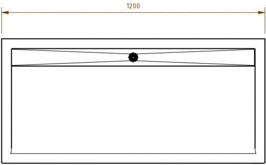 DREILICH Waschrinne 510 WF-1200 mit Schrze wandhngend mit Winkelfen gekantete und geschweite Konstruktion Lnge 1200mm (3502180224)