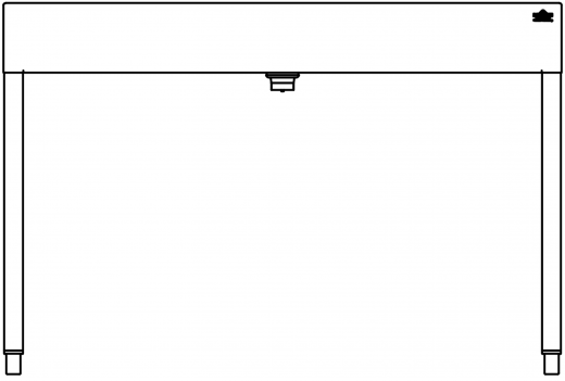 DREILICH Waschrinne 510 WF-1200 mit Schrze wandhngend mit Winkelfen gekantete und geschweite Konstruktion Lnge 1200mm (3502180224)