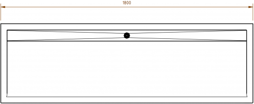 DREILICH Waschrinne 510 WF-1800 mit Schrze wandhngend mit Winkelfen gekantete und geschweite Konstruktion Lnge 1800mm (3502180227)