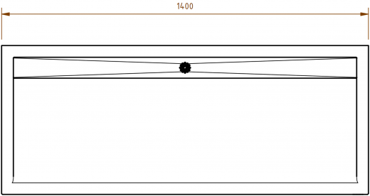 DREILICH Waschrinne 510 UB-1400 mit Schrze bodenstehend mit Unterbau gekantete und geschweite Konstruktion Lnge 1400mm (3502180253)