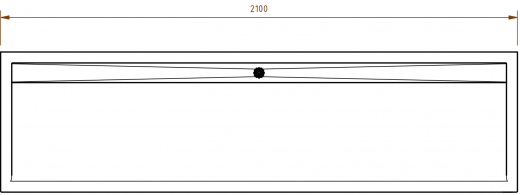 DREILICH Waschrinne 510 UB-2100 mit Schrze bodenstehend mit Unterbau gekantete und geschweite Konstruktion Lnge 2100mm (3502180256)