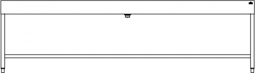 DREILICH Waschrinne 510HB UB-2800 mit Schrze und Hahnlochbank bodenstehend mit Unterbau geschweite Konstruktion Lnge 2800mm (3502180265)