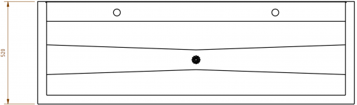 DREILICH Waschrinne 405-1600 ohne Schrze mit Hahnlochbank wandhngend gekantete und geschweite Konstruktion Lnge 1600mm (3502180169)