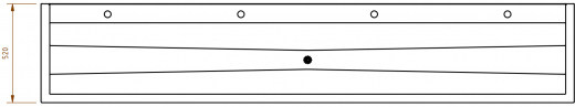 DREILICH Waschrinne 405-2800 ohne Schrze mit Hahnlochbank wandhngend gekantete und geschweite Konstruktion Lnge 2800mm (3502180173)