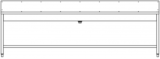 DREILICH Waschrinne 405SW UB-2800 ohne Schrze HLB mit Spritzwand bodenstehend mit Unterbau geschweite Konstruktion Lnge 2800mm (3502180251)