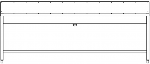 DREILICH Waschrinne 405SW UB-2400 ohne Schrze HLB mit Spritzwand bodenstehend mit Unterbau geschweite Konstruktion Lnge 2400mm (3502180250)